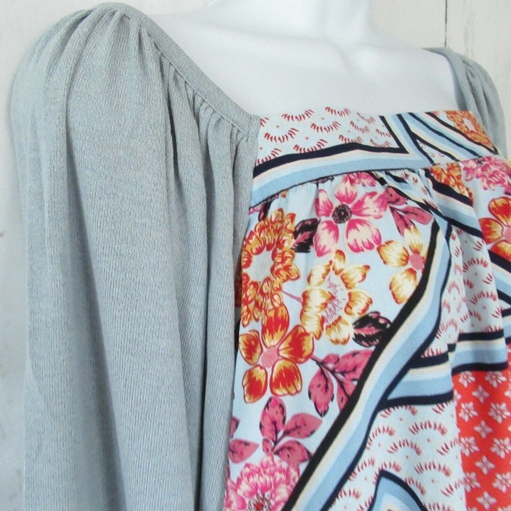 Easel Top Patchwork Mosaic Bubble Sleeve NWT - image 5